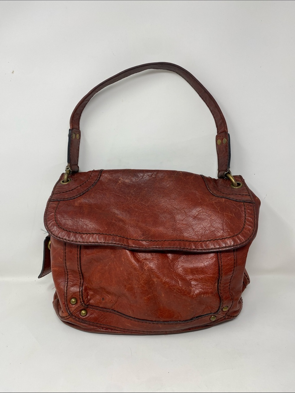 Vintage Fossil Leather Shoulder Bag